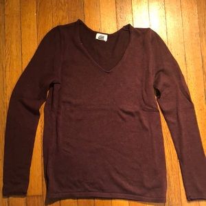 Maroon V Neck Sweater